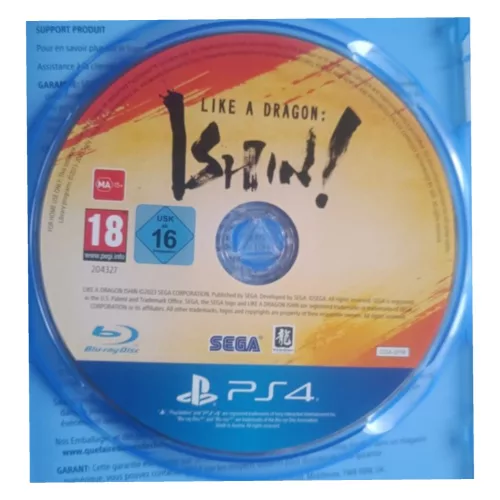 Konzol játék, PS4 Like a Dragon Ishin Használt Borító nélküli