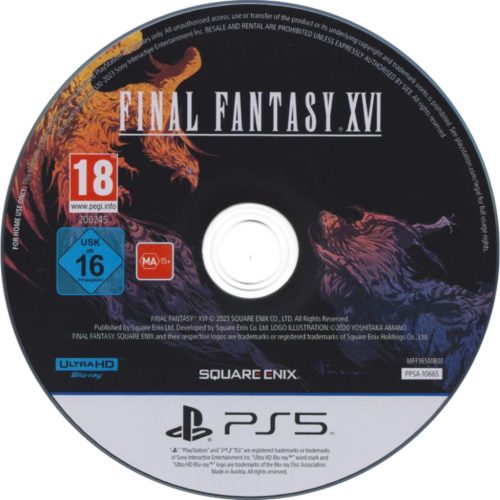 Konzol játék, PS5 Final Fantasy XVI Használt Borító nélküli