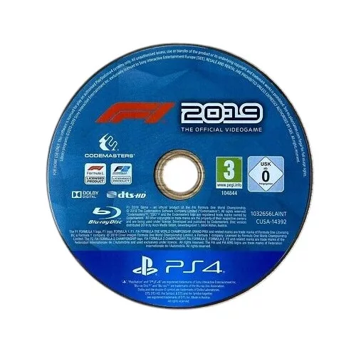 Konzol játék, PS4 F1 2019 Használt Borító nélküli