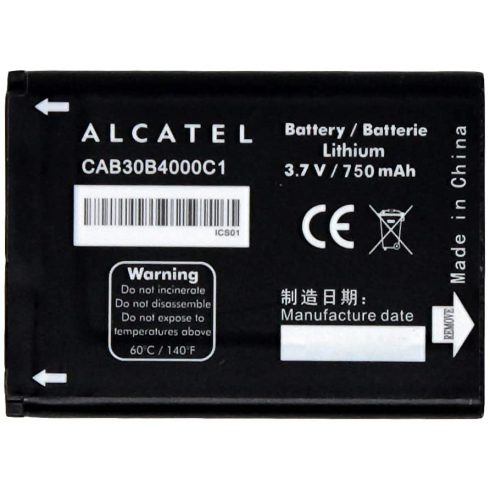 Alcatel CAB30B4000C1 használt gyári akkumulátor OT 255, OT 600 Li-Ion 750 mAh (GB)
