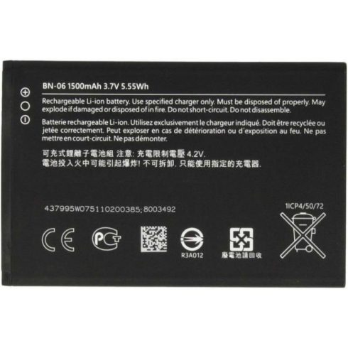 Microsoft BN-06 gyári akkumulátor Lumia 430 Li-Ion 1500 mAh (gy)