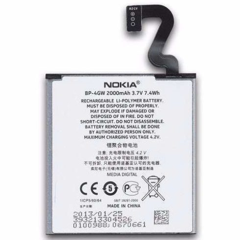 Nokia BP-4GW használt gyári akkumulátor Lumia 920 Li-Polymer 2000mAh (GB)