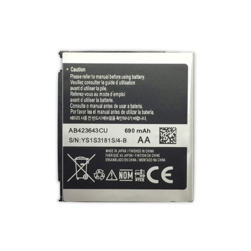 Samsung AB423643 használt gyári akkumulátor U600,X820,E840,D830 Li-Ion 650 mAh (GB)