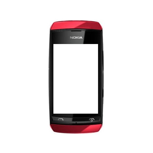 Előlap+érintő, Nokia Asha 305, 306 (piros)