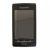 Előlap+érintő, Sony Ericsson X8 (fekete) /gy/