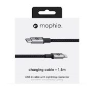 Mophie USB-C - Lightning adatkábel 1m (fekete) MFI