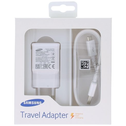 Samsung EP-TA20EWE hálózati USB töltő + micro USB adatkábel 2A (fehér)
