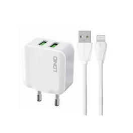   Hálózati töltő, LDINO 17W 3,4A + Lightning kábel USB-AX3