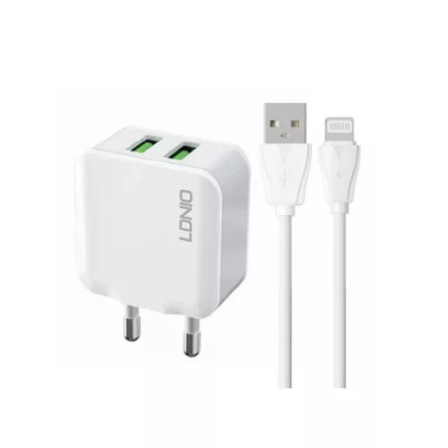 Hálózati töltő, LDINO 17W 3,4A + Lightning kábel USB-AX3