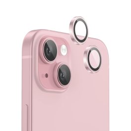 Kameravédő üveg, Apple iPhone 15/15+ (pink)
