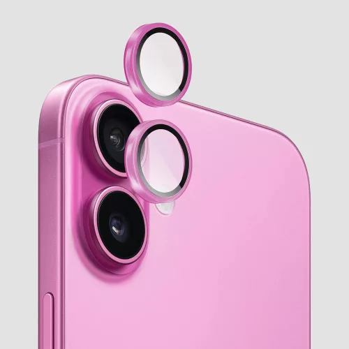 Kameravédő üveg, Apple iPhone 16/16+ (pink)