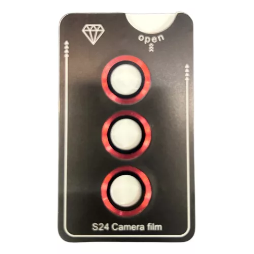 Kameravédő üveg, Samsung S24 (piros)