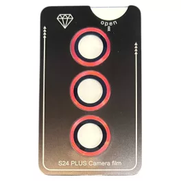 Kameravédő üveg, Samsung S24 Plus (piros)