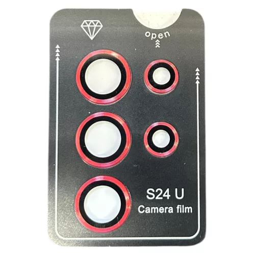 Kameravédő üveg, Samsung S24 Ultra (piros)