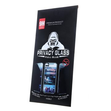   Kijelzővédő FULL üveg, Apple iPhone16 Pro Max (privacy) Levente