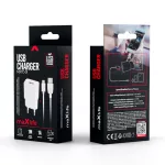 Hálózati töltő, Maxlife MXTC-01 2,1A + USB-C (fehér)