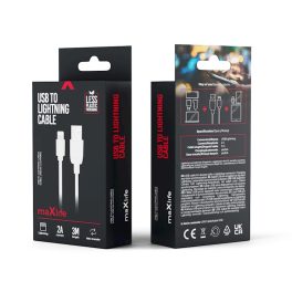 Maxlife Adatkábel USB - Lightning 3,0 m 2A (fehér)