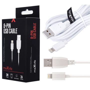   Adatkábel - USB-A - Micro usb3A 1M (fehér) - Maxlife MXTC-01
