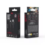 Adatkábel - 1M - USB-A - USB-C - szött - fekete - MaxLife MXUC-07