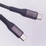 Adatkábel - 1M - USB-C - USB-C - szőtt - fekete - 100W  Mágneses összehúzás