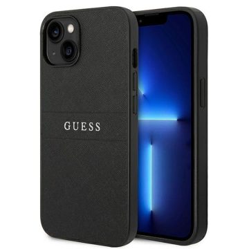   GUESS case for IPHONE 14 Plus GUHCP14MPSASBBK (Saffiano With Metal Logo) black