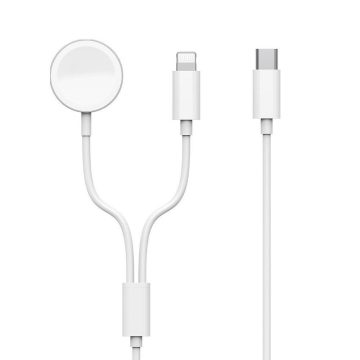   WiWU - 2in1 Wireless Charger Mi-10 for Apple Watch + Lightnig Cable