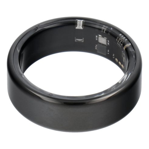 Smart Ring R11M- smart steel ring with charging box Size 7 (17.3mm), black