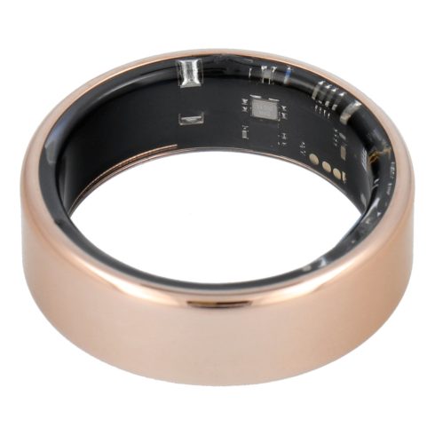 Smart Ring R11M- smart steel ring with charging box Size 7 (17.3mm), gold