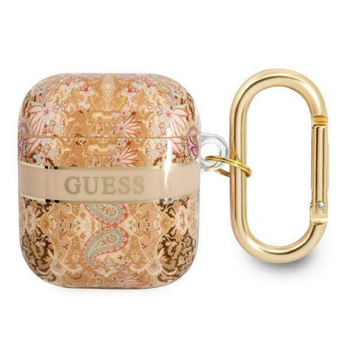 GUESS case for APPLE AirPods 1/2 GUA2HHFLD (Paisley Strap Collection) gold