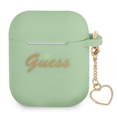 GUESS case for APPLE AirPods 1/2 GUA2LSCHSN (Silicone Charm Heart Collection) green