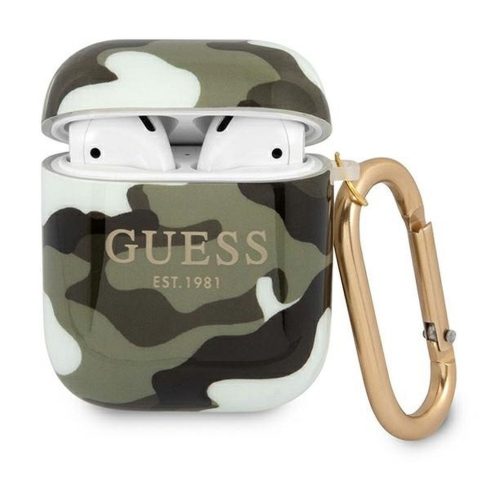 GUESS case for APPLE AirPods 1/2 GUA2UCAMA (Camo Collection) khaki