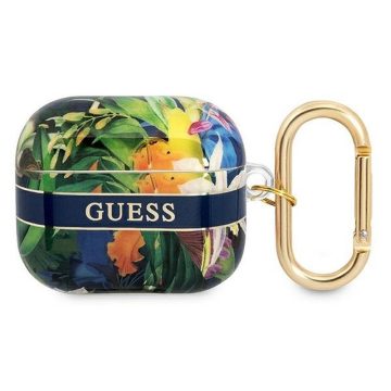   GUESS case for APPLE AirPods 3 GUA3HHFLB (Flower Strap Collection) blue