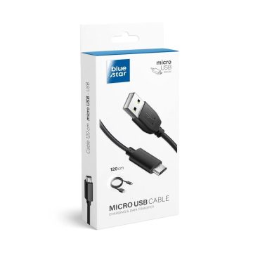 BLUE STAR LITE cable 3A USB A to Micro USB 1,2 m black