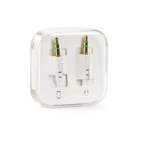 Cable AUX Jack 3,5 mm (male) to Jack 3,5 mm (male) BOX 1 m white