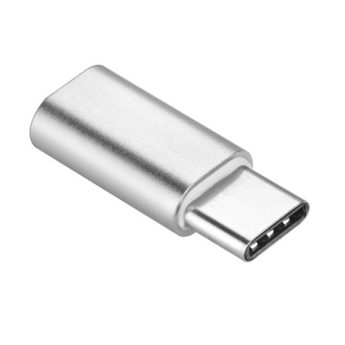 Adapter Micro USB (female) to Type C (male) silver