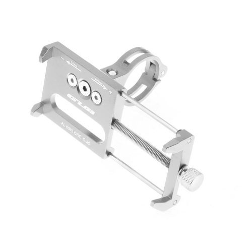 GUB bike holder for mobile phone G85 Aluminium silver