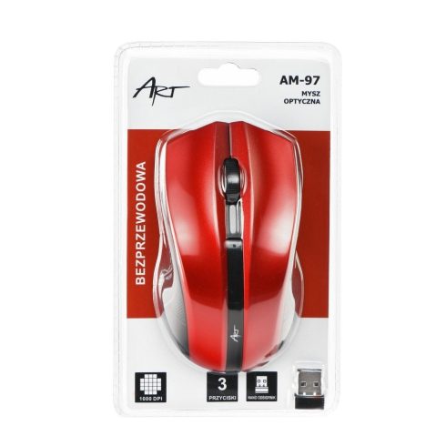 ART wireless computer mouse 2,4G 1000 dpi AM-97 red