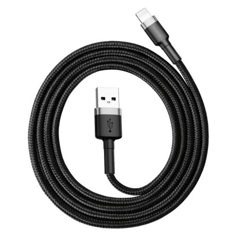 BASEUS cable USB A to Lightning 2.4A Cafule CALKLF-BG1 1 m black gray