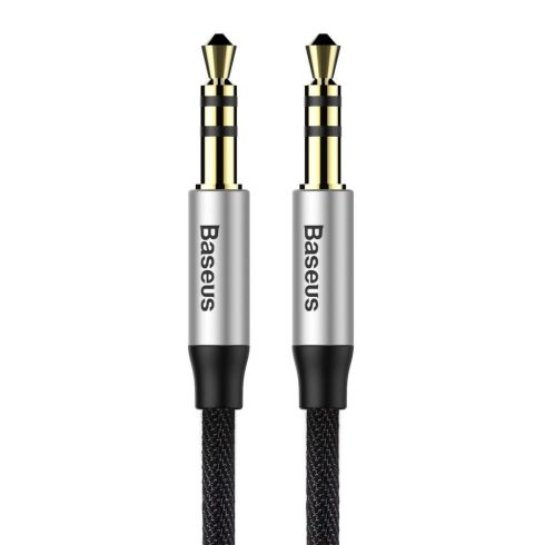 BASEUS cable AUX Jack 3,5 mm (male) to Jack 3,5 mm (male) CAM30-CS1 1,5 m black silver