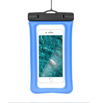   Waterproof bag for mobile phone with plastic closing AIRBAG blue