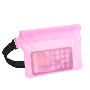 Waterproof bag for mobile phone with belt clip rose