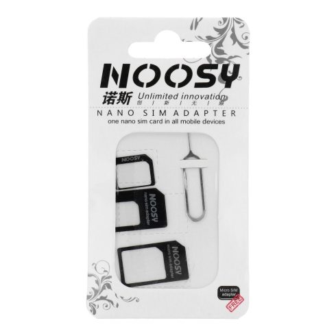 Adapters Nano SIM/Micro, Micro Sim and Nano/Sim (NOOSY 3in1) black