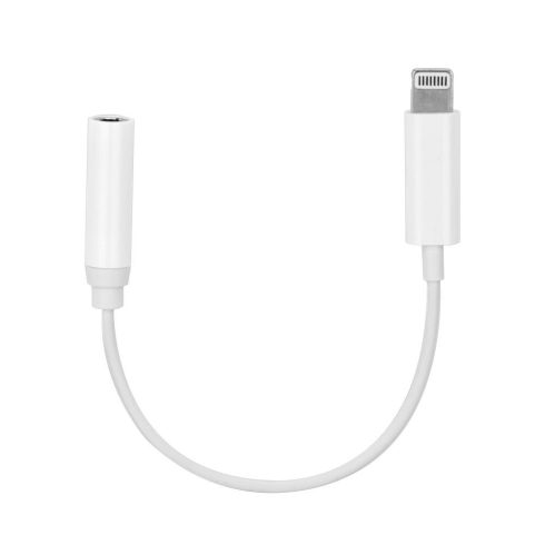 Adapter AUX Lightning (male) to Jack 3,5 mm (female) white