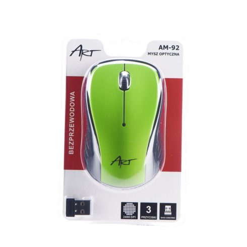 ART wireless computer mouse 2400 dpi AM-92 green