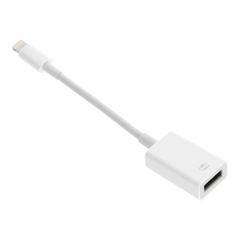 Adapter OTG USB A (female) to Lightning (male) white