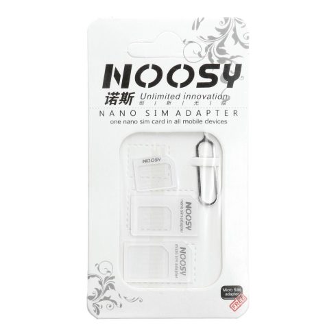 Adapters Nano SIM/Micro, Micro Sim and Nano/Sim (NOOSY 3in1) white