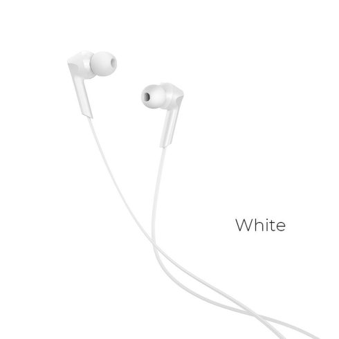 HOCO wire earphones Jack 3,5 mm with microphone M72 white