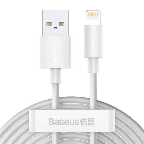 BASEUS cabel USB A to Lightning 2,4A Wisdom TZCALZJ-02 2 pcs 1,5 m white