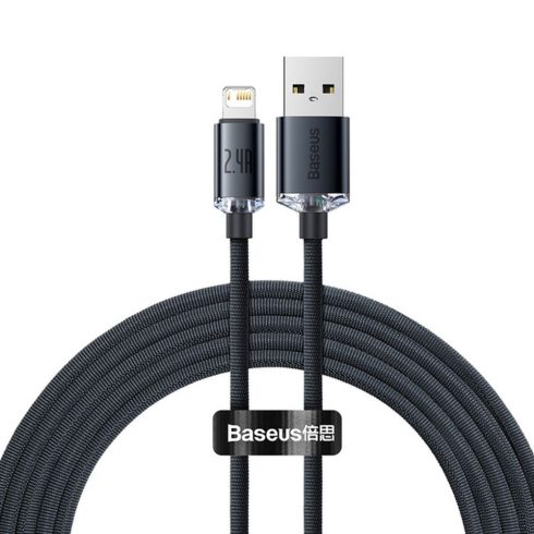 BASEUS cable USB A to Lightning 2,4A Crystal Shine CAJY000101 2 m black