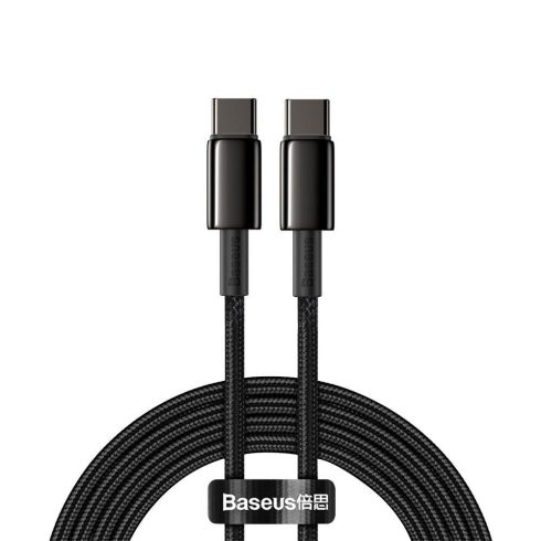 BASEUS cable Type C to Type C PD100W Power Delivery Tungsten Gold Fast Charging CATWJ-A01 2m black